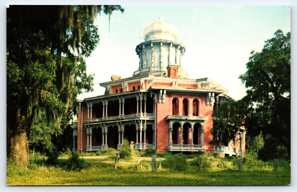 Vintage Old Antique Postcard Longwood Mansion Landmark Natchez Mississippi Usa
