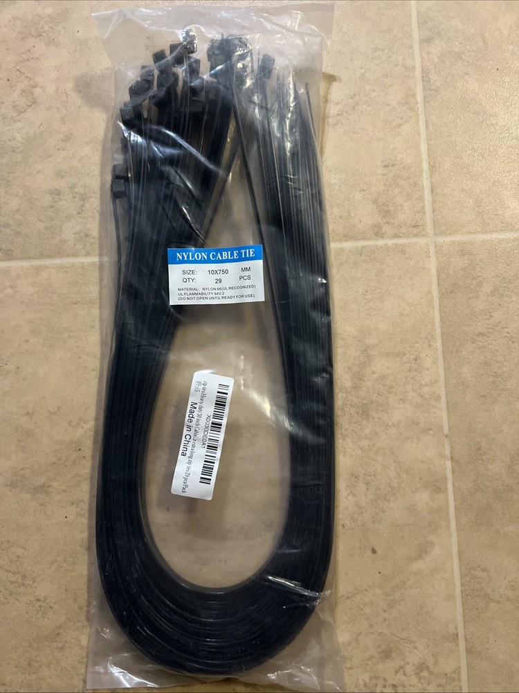 Heavy Duty 30-Inch Zip Ties 29-Pack for Secure Fastening