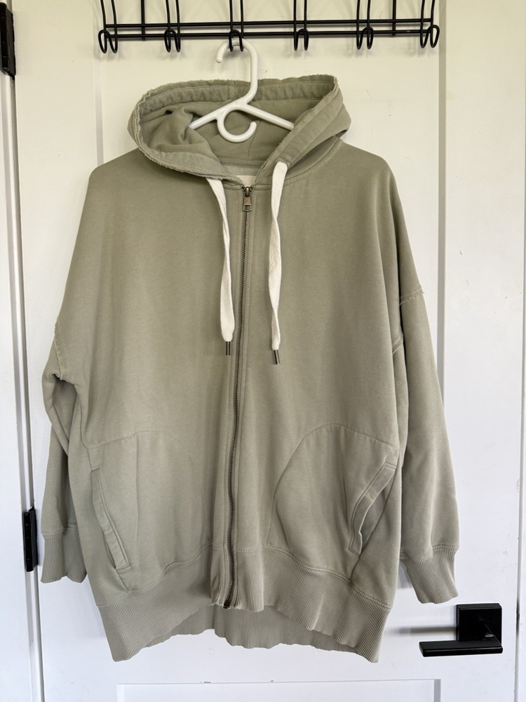 American Eagle Women’s Oversized Zip Hoodie! Light Green/Olive! Size XS/S