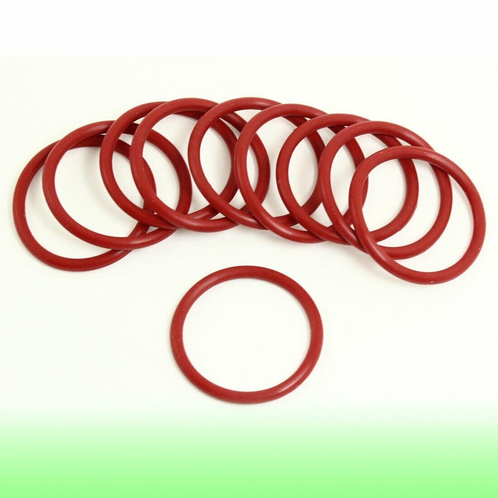 10 Pcs 35mm Outside Dia 3mm Thick Rubber O Ring Seal Washers Red✦KD #am