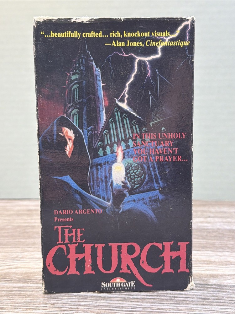 Dario Argento’s The Church VHS Tape 1991 South Gate Release Argento Unrated Rare