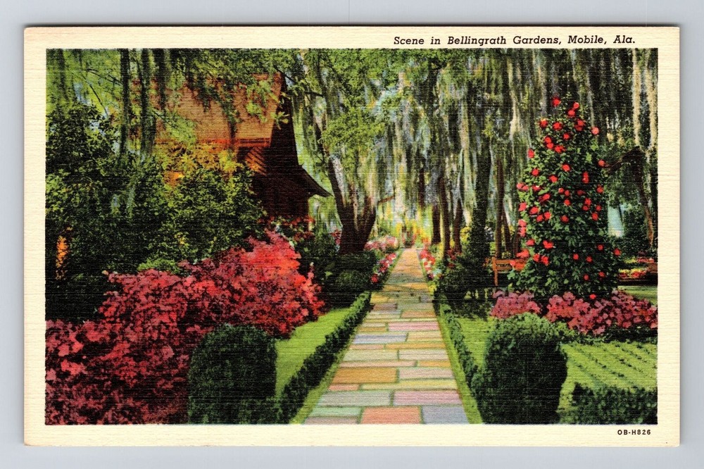 Mobile AL-Alabama, Bellingrath Gardens, Vintage Postcard