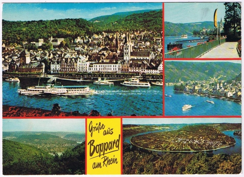 Postcard Greetings From Boppard am Rhein Germany