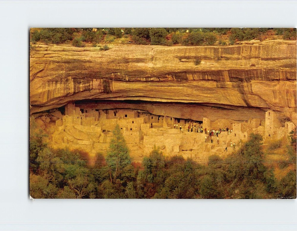 Postcard Cliff Palace Ruin Mesa Verde National Park Colorado USA