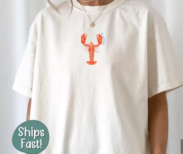 Lobster Italian Summer Shirt Coastal Ocean Beach Graphic Tee