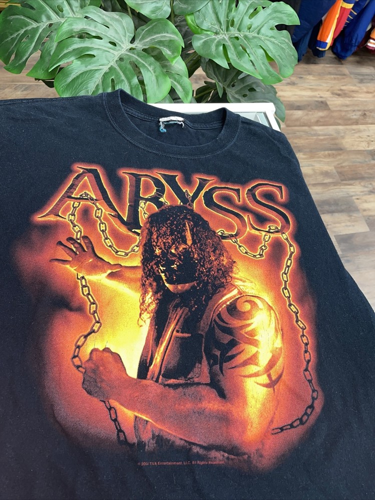 Vintage 2004 Liquid Blue Abyss TNA Wrestling Adult T Shirt Size L/XL