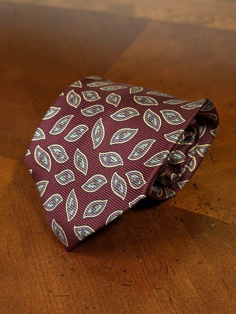 Polo Ralph Lauren Men's Silk Tie Geometric Made In USA