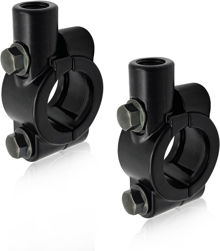 2 PCS Motorcycle Handlebar Mirror Mount Holder, Aluminum 7/8
