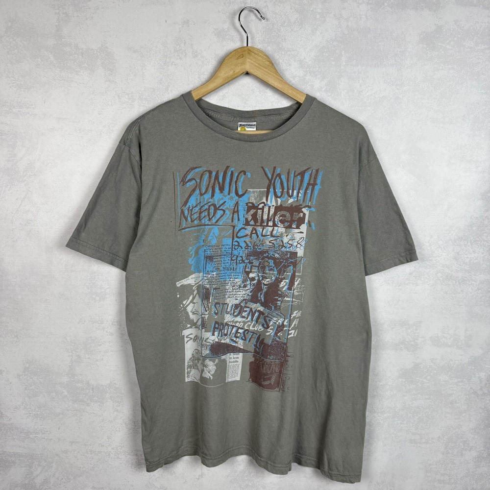 Vintage Sonic Youth Students Protest  T-Shirt Size L-XL