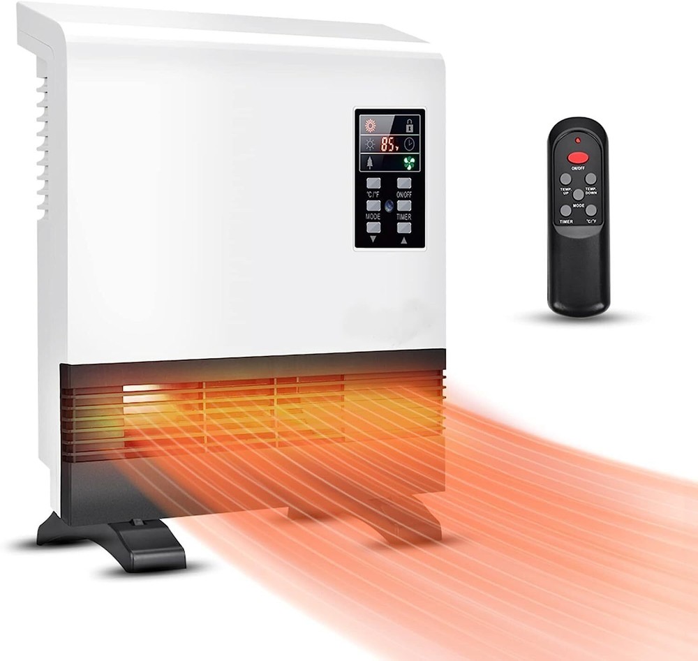 Airchoice Electric Heater, 1500W Space Heater, Wall Mounted Room Heater with ...