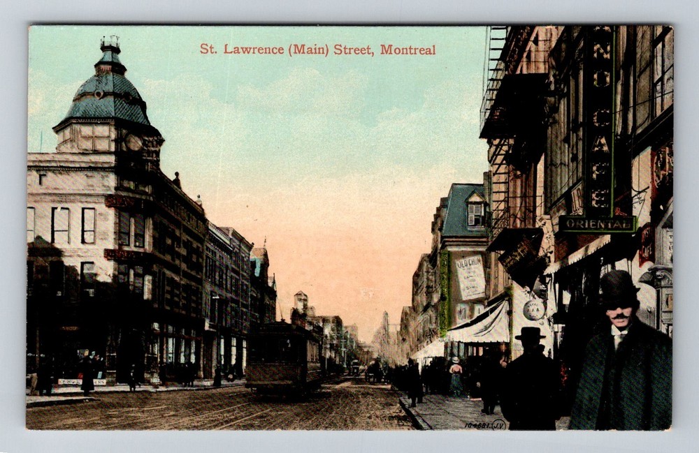 Canada- Montreal St. Lawrence Main Street Shops Gents Old Post Vintage Postcard