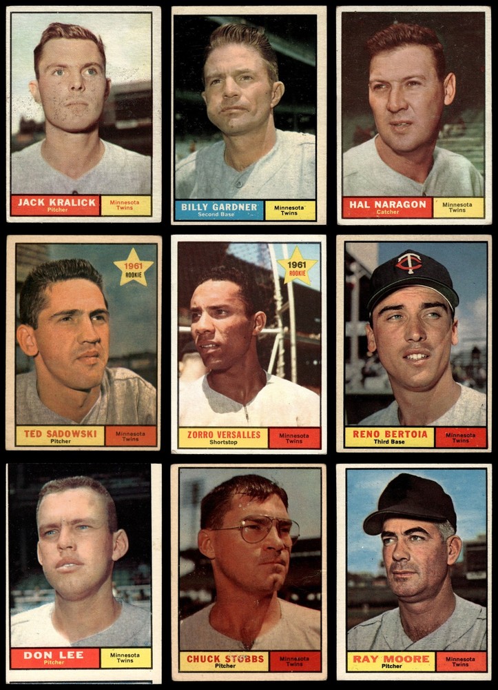 1961 Topps Minnesota Twins Near Team Set 2.5 - GD+ 7298897 (15 / 30 cards)