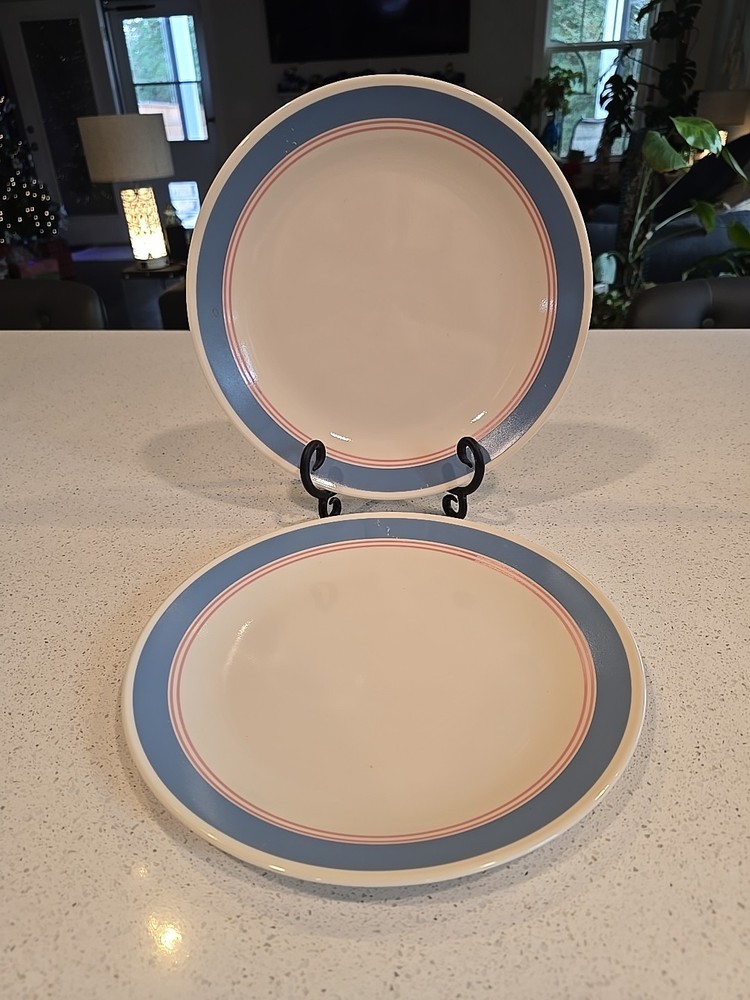 Vtg Set Of 2 Corelle By Corning Colonial Blue 10 1/4” Replacement Dinner Plate