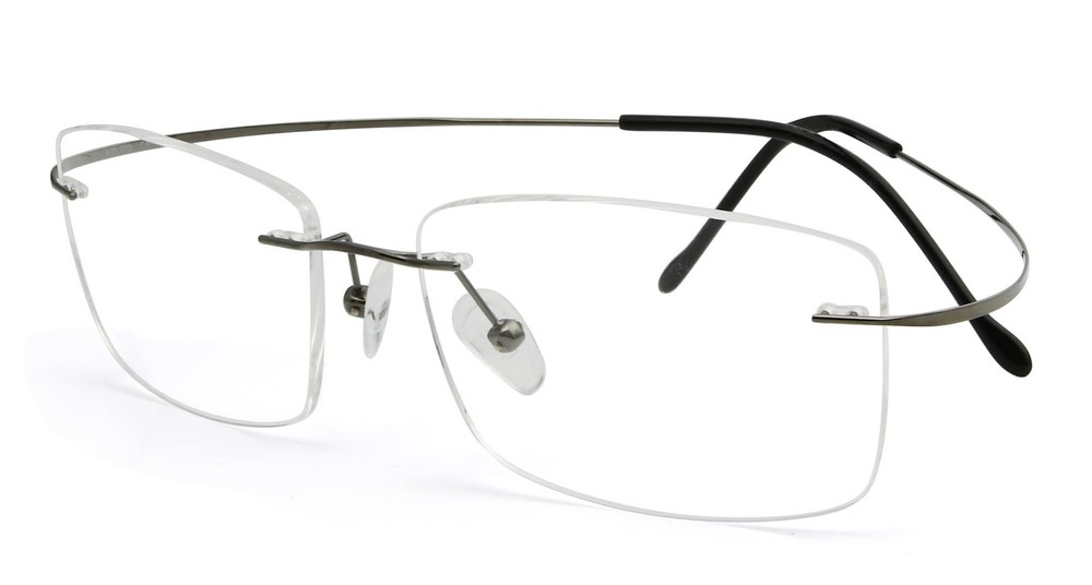 Eyekepper Titanium Rimless Reading Glasses +1.75 Gunmetal for Men and Women
