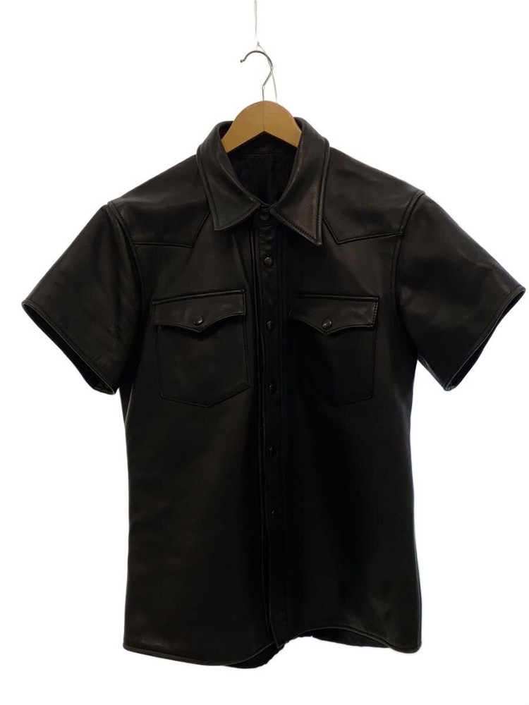 Kadoya Leather Jacket Blouson/Short Sleeve/Cowhide/Blk 11001