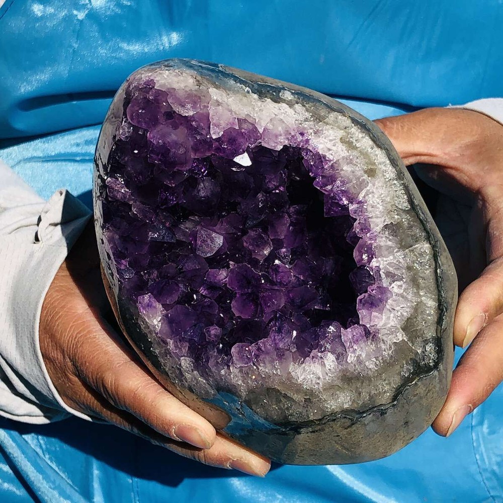 2010g Natural Uruguayan Amethyst Cluster Cave Display Specimen Healing Crystal 2576