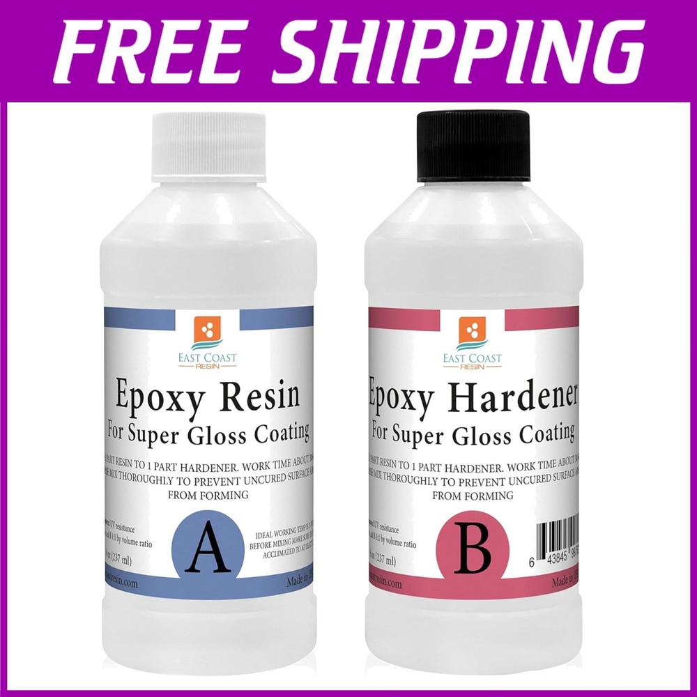 16 oz Crystal Clear Epoxy Resin Kit with Super Gloss Finish