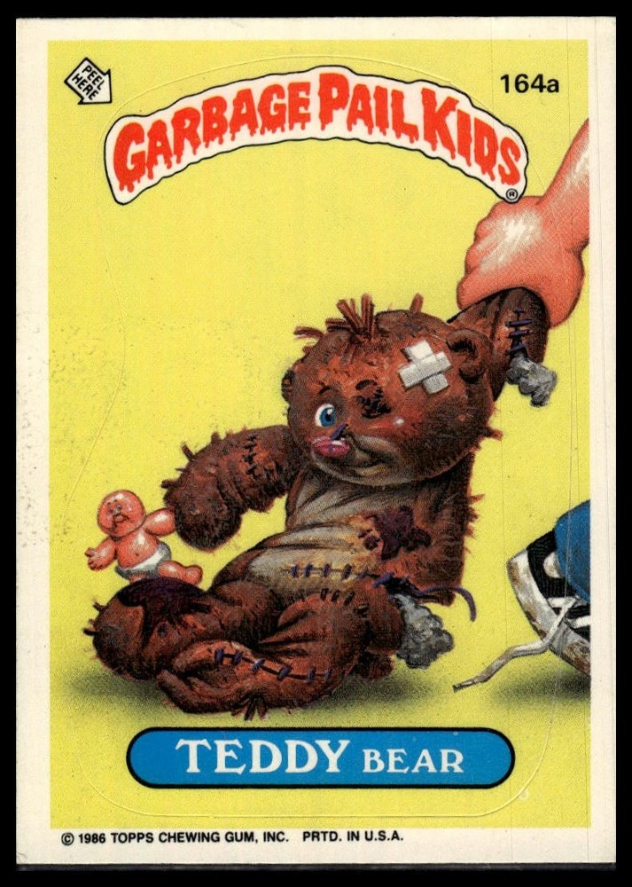 1986 Topps Garbage Pail Kids Series 4 #164a Teddy Bear