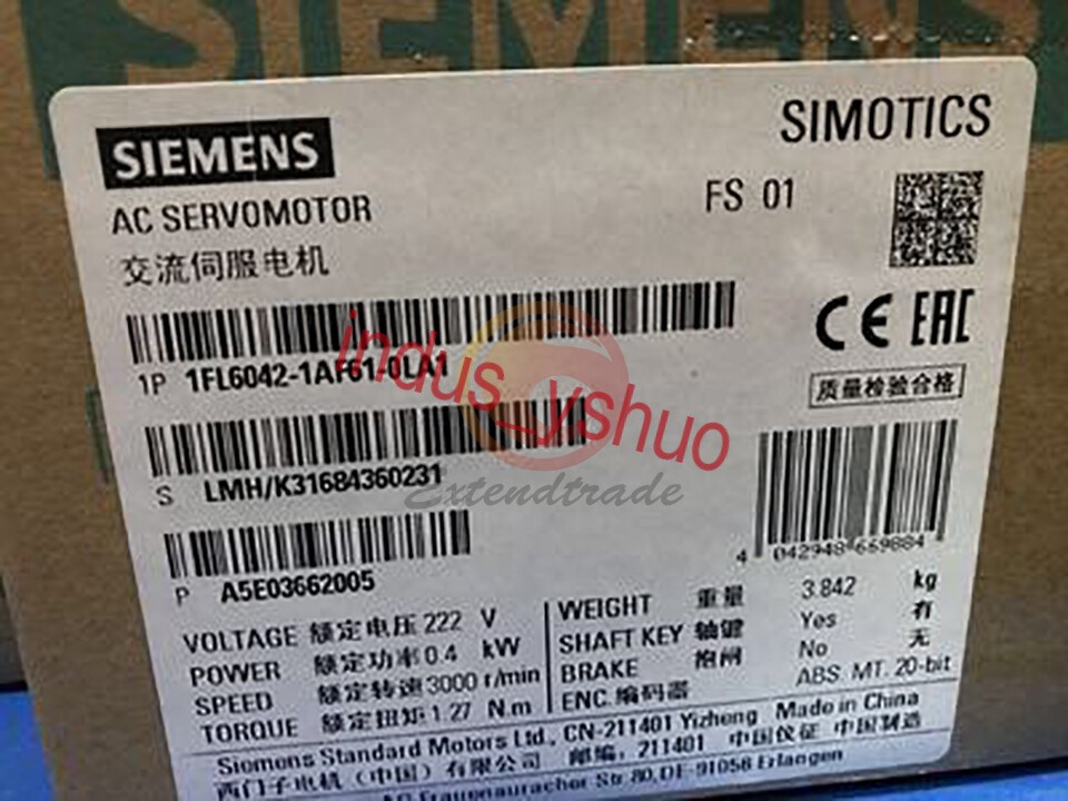 ONE NEW SIEMENS Servo Motor 1FL6042-1AF61-0LA1