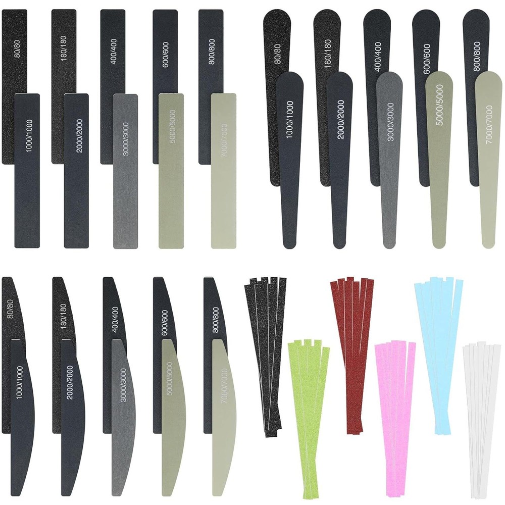 60 Pcs Sanding Sticks for Plastic Models Set Include 30 Polishing Sticks...