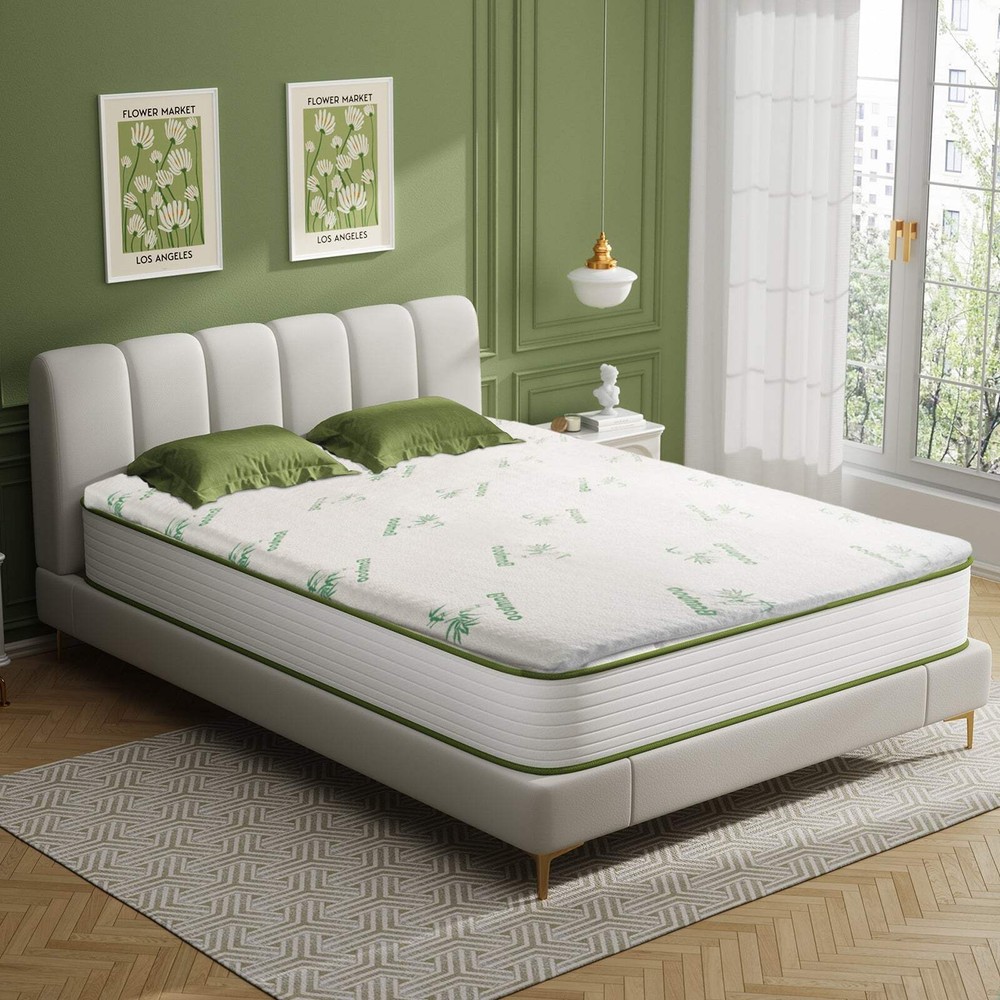 NNEDSZ 8cm Memory Foam Mattress Topper with Bamboo Cover - King