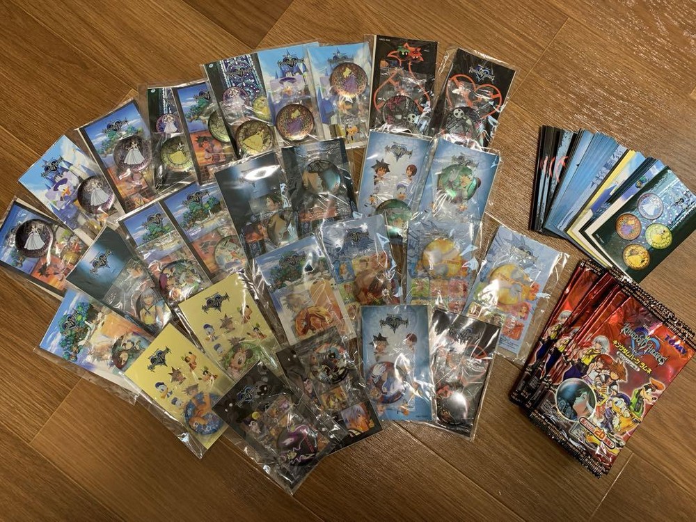 Square Disney Kingdom Hearts Candy Toys Can Badge Stickers Comp Large Quantity