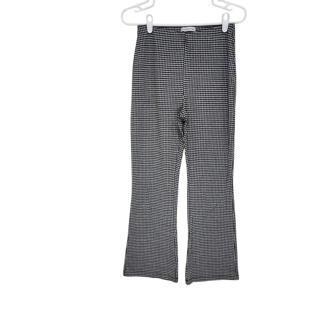 Urban Outfitters Black White Houndstooth Flare Legging Pants Size Medium