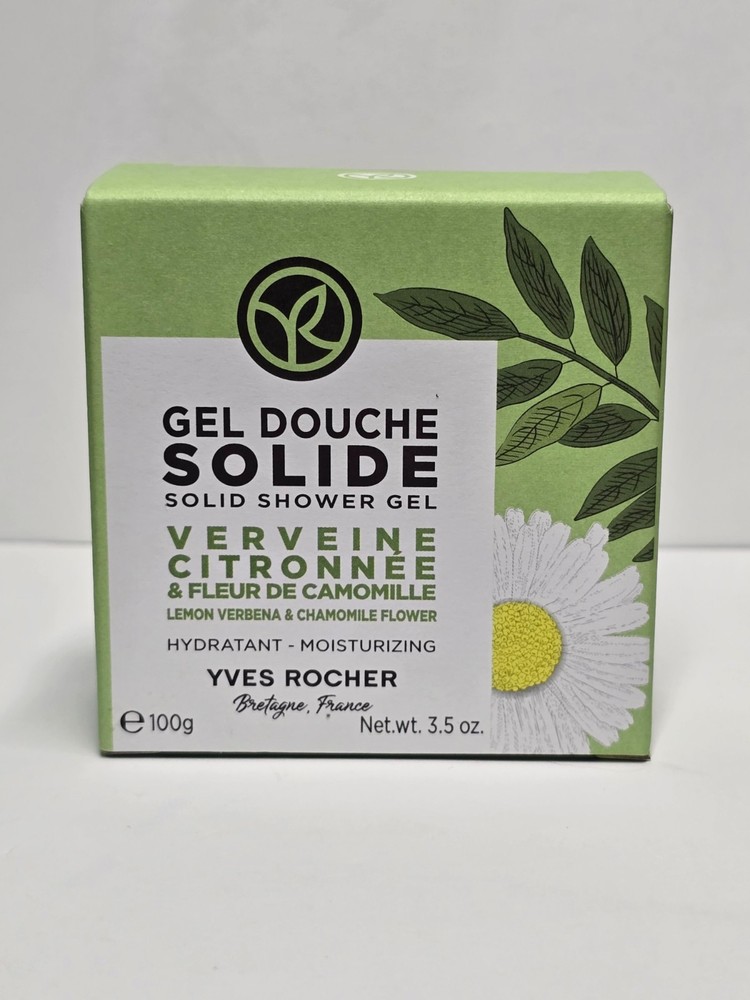 Yves Rocher Solid Bath Shower Gel Lemon Verbena & Chamomile Flower 3.5 oz