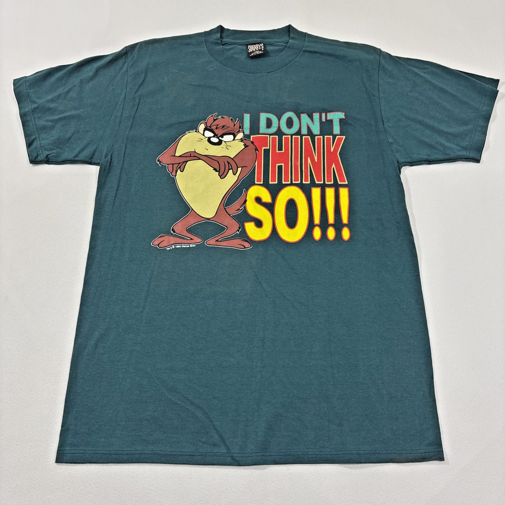 Vintage 1996 Taz I Don’t Think So Looney Tunes T-Shirt 90s Devil Tee Men’s L USA