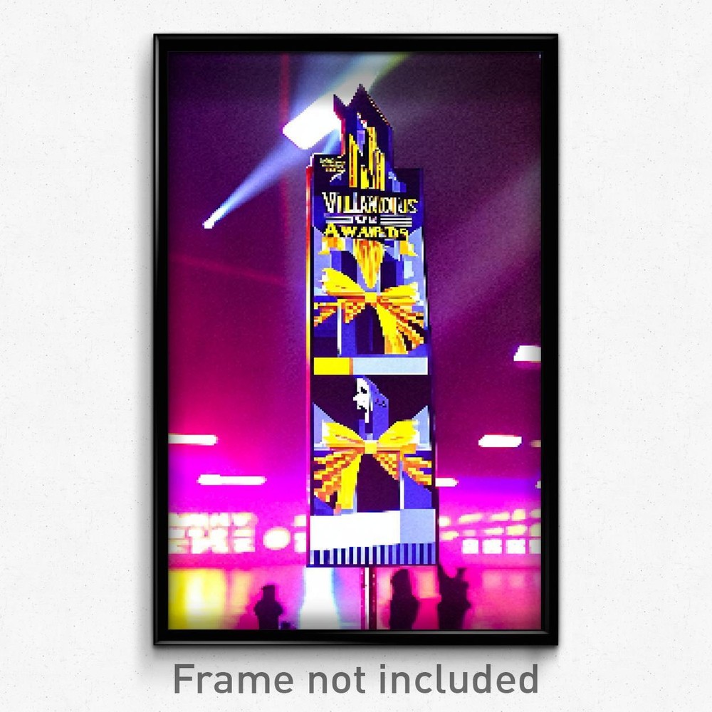 Pixel Art Poster - Villainous Movie Awards (8 Bit Psychedelic Video Game Print)