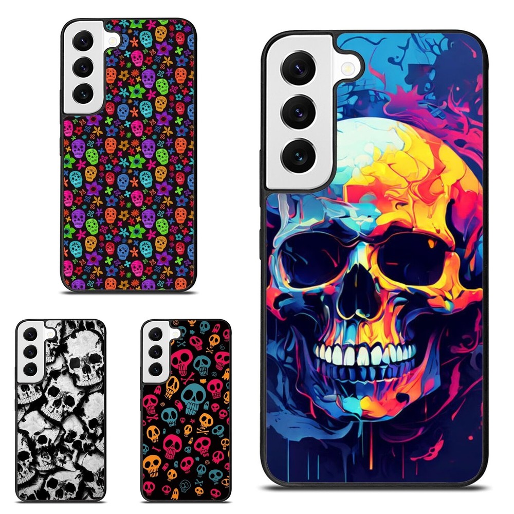 Spooky Skull Halloween art For Samsung A14 A15 A16 A32 A35 A54 A71 Hard TPU Case
