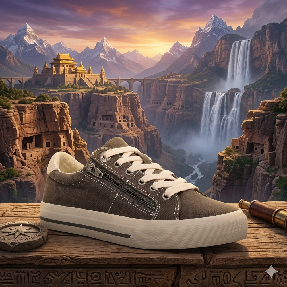 NEW Taos Z Soul Women's Canvas Comfort Shoe Graphite/ Light Grey  (Free Ship)