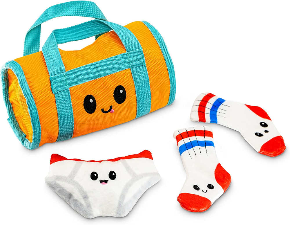 Hide&Seek Plush Dog Toys Crinkle Squeaky Interactive Burrow Activity Puzzle Chew