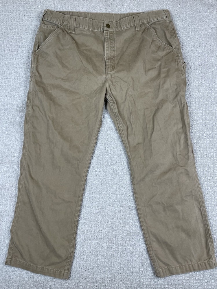 Carhartt Men's Relaxed Fit Carpenter Work Pants 42x30 Khaki Beige