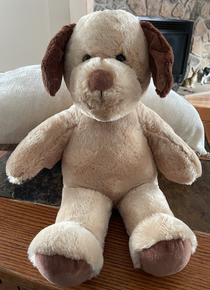 Build A Bear Workshop Puppy Dog 16” Tan With Brown Ears Plush Stuffed Animal