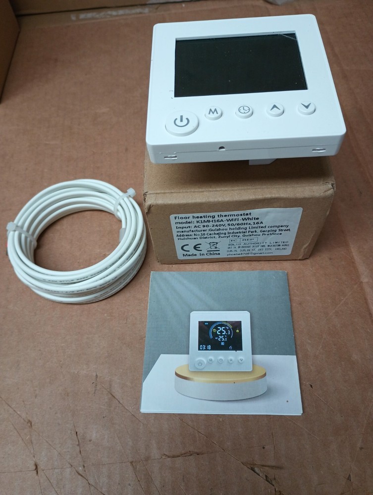 Guizhouz K1MH16A Floor Heating Thermostat White 90-240V AC Open BX Fast Shipping-image