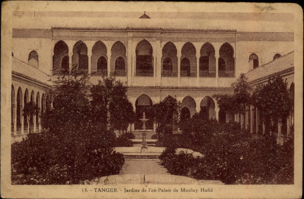 Gardens of the Former Palace of Moulay Halid Tanger Morocco postcard s905