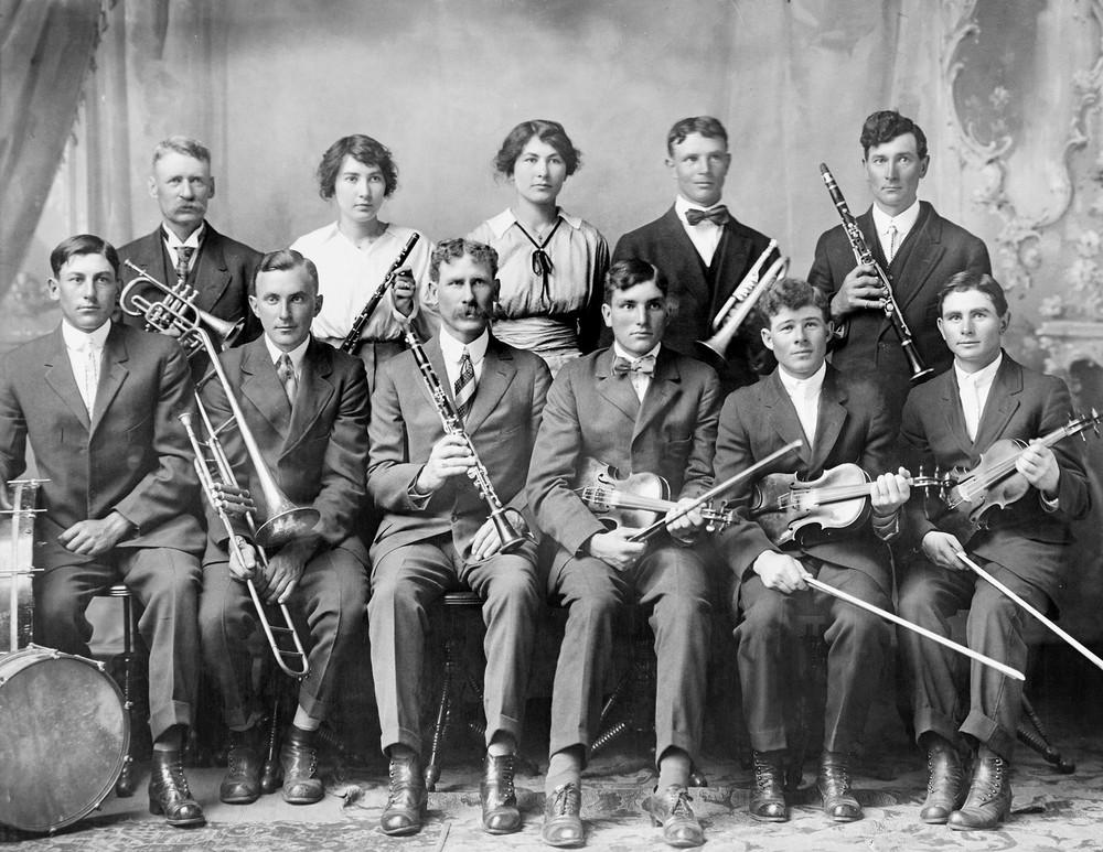 1916 Upland Orchestra, Junction City, Kansas Old Photo 8.5