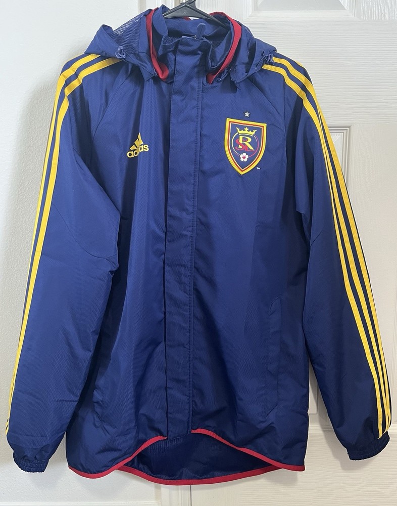 Adidas RSL Real Salt Lake Full Zip Jacket, Windbreaker, Men’s Size Small, Blue