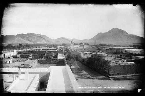 Chihuahua,Casa de Moneda,mountains,streets,Mexico,Detroit Publishing Co,1880