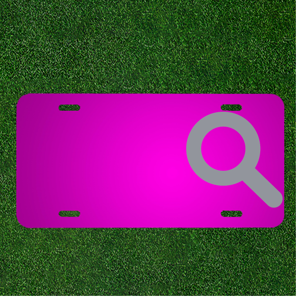 Personalized Car License Plate with Magnifying Glass Loupe for Custom Names
