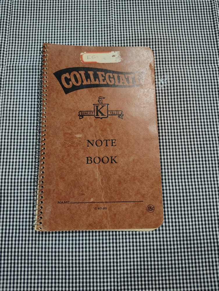 vintage small Collegiate notebook spiral lined paper