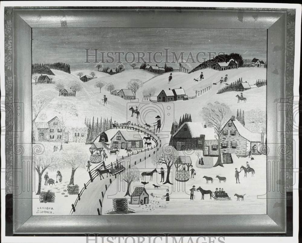 1962 Press Photo Rustic painting by 