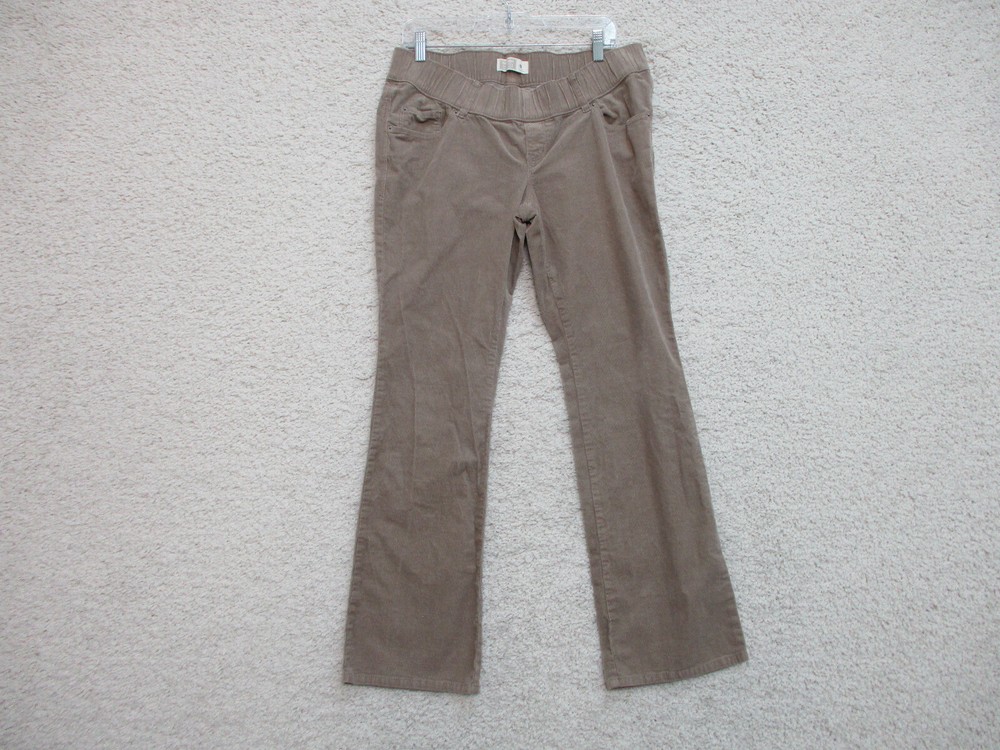 Old Navy Womens Maternity Brown Corduroy Bootcut Jeans Size 8 Stretch Casual X6