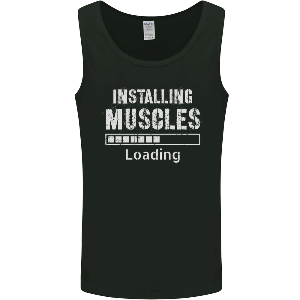 Installing Muscles Loading Gym Training Top Mens Vest Tank Top