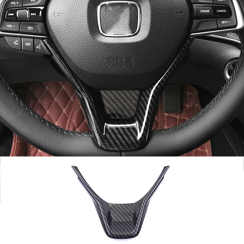 For Honda Accord 2018-2022ABS Carbon Fiber Steering Wheel Sheet Decor Cover Trim