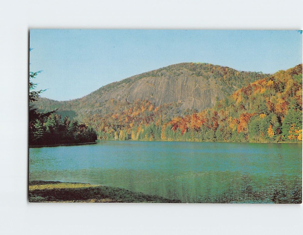 Postcard Lake Fairfield and Rock Mountain North Carolina USA