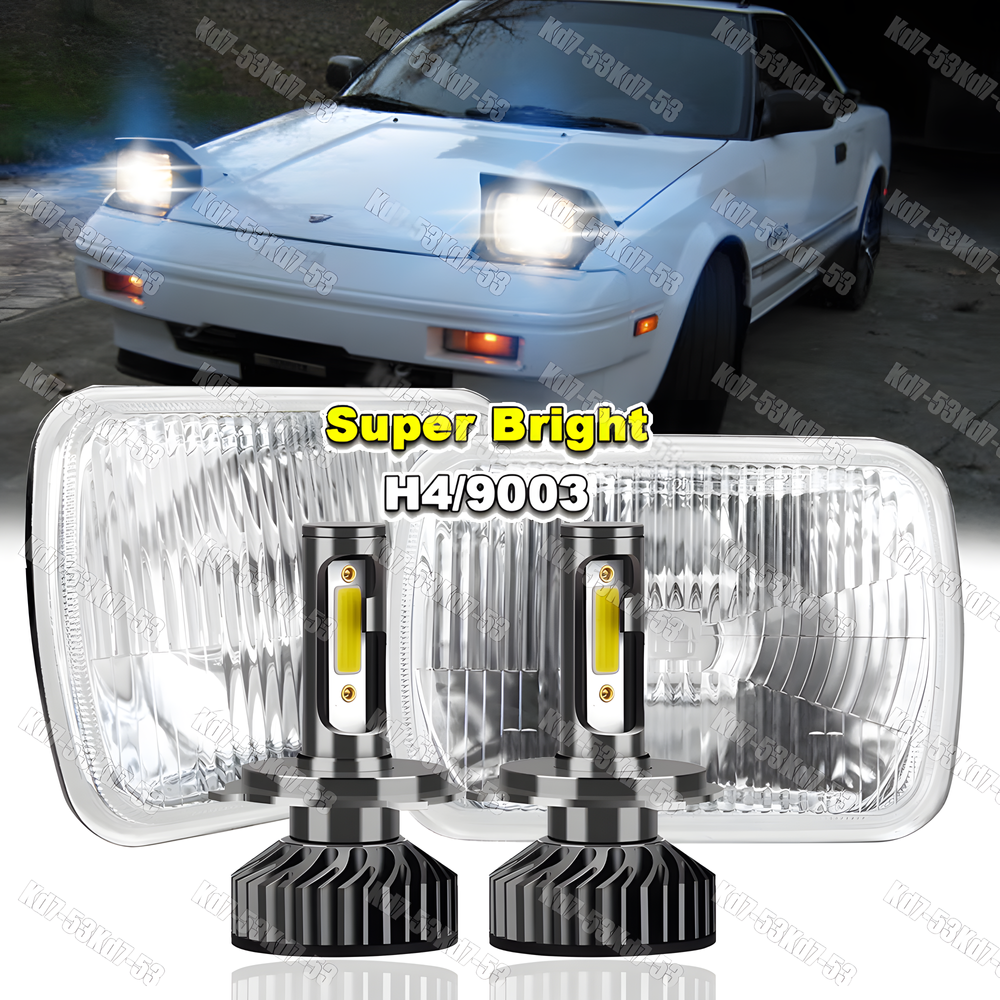For 1985-1995 Toyota MR2/1981-1992 Toyota Corolla 5x7” 7x6” LED Headlight Hi-low