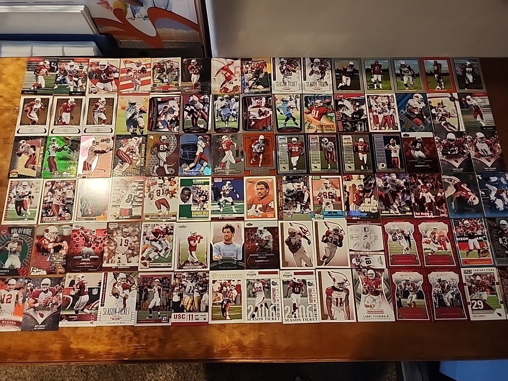Arizona Cardinals, 90 Football Trading Card Lot