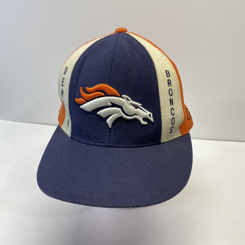 Denver Broncos Football Logo NFL Reebok On Field 100% Wool Fitted Hat Cap 7 1/8